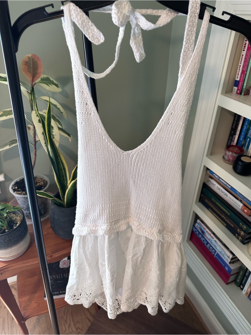 🤍 Anthropologie Twofer Crochet Lace Halter Top - Picture 5 of 8